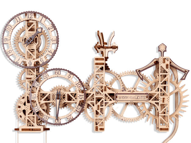 3D Houten Puzzel Steampunk Wall Clock - DIY Wood Builds