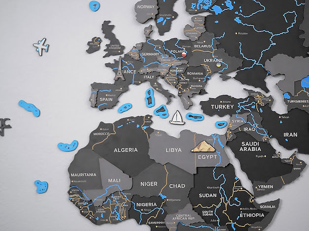 3D Houten Puzzel World Map XXL Muur Decoratie - DIY Build