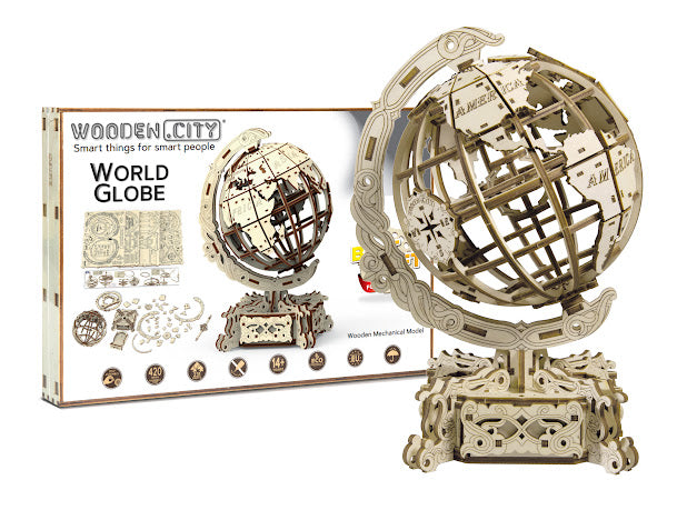 3D Houten Puzzel World Globe - DIY Wood Builds