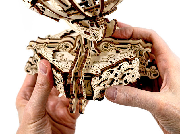 3D Houten Puzzel World Globe - DIY Wood Builds