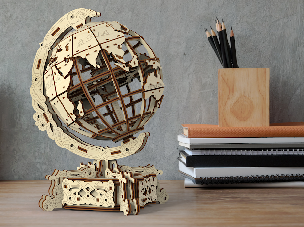 3D Houten Puzzel World Globe - DIY Wood Builds