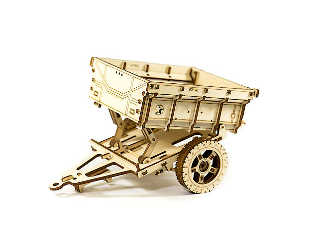 3D Houten Puzzel Trailer for 4x4 Car - DIY Wood Builds